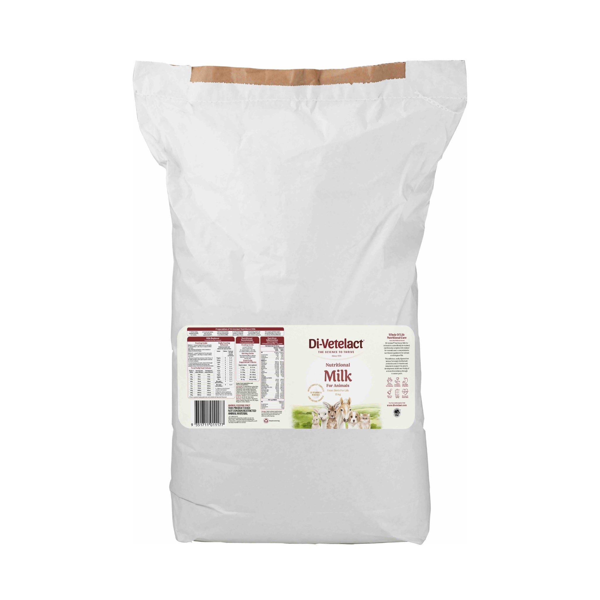 Di-Vetelact 15kg Bag Front of pack